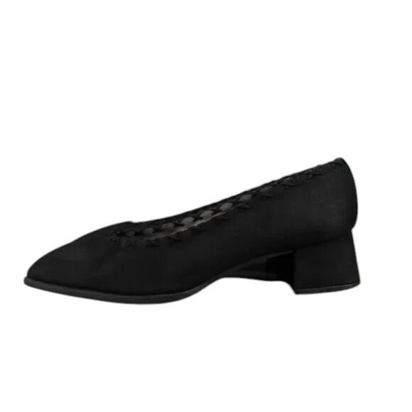 Stuart Weitzman Shoes Womens 8.5 Pumps Square Toe Block Heel Fashion Style Black - Picture 3 of 16
